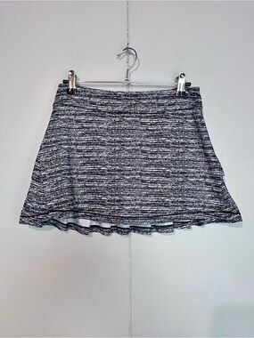 Ideology Athletic Skort L Black White Marled Built-In Shorts